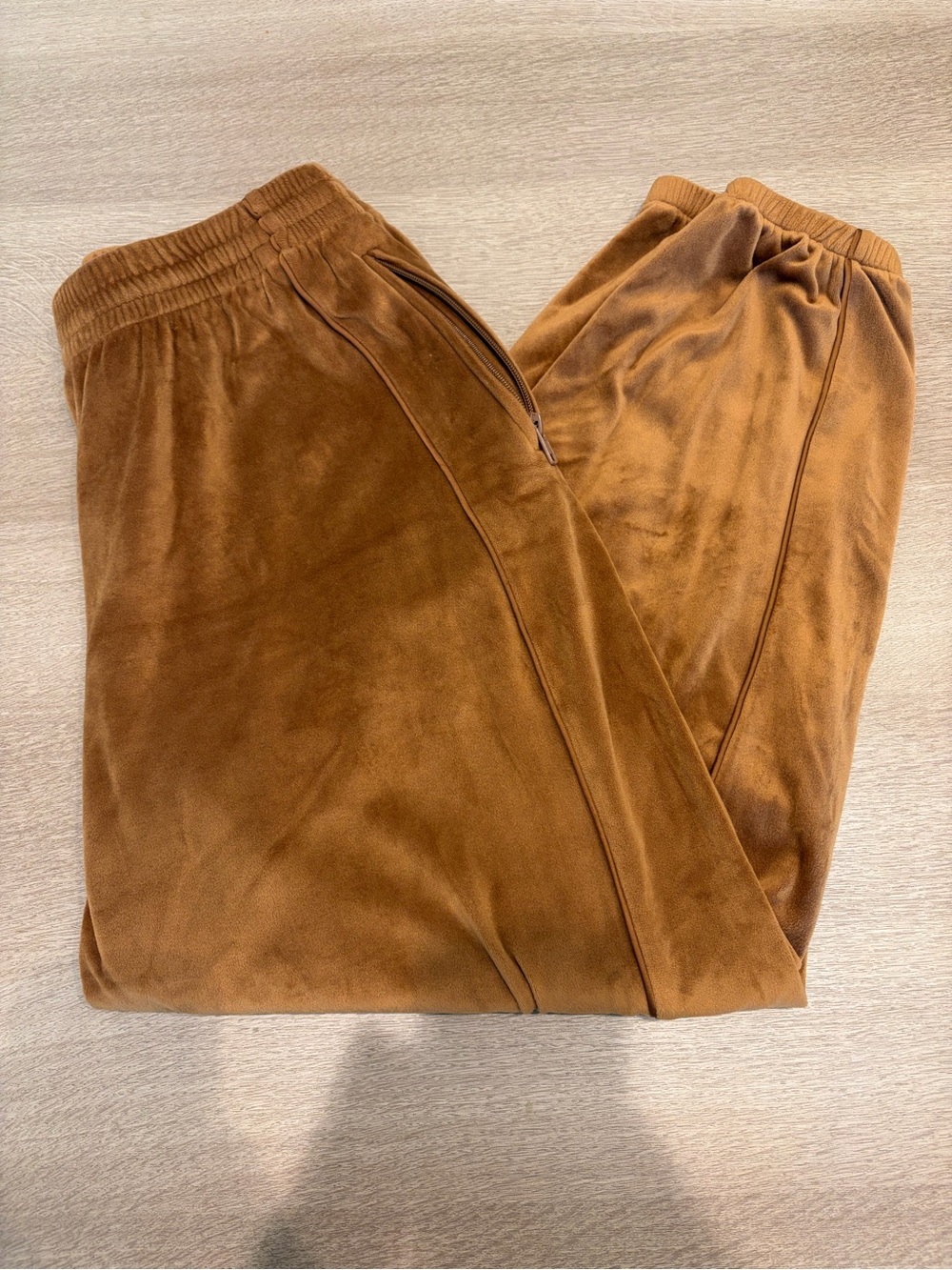 SKIMS Brown Velour Track Joggers